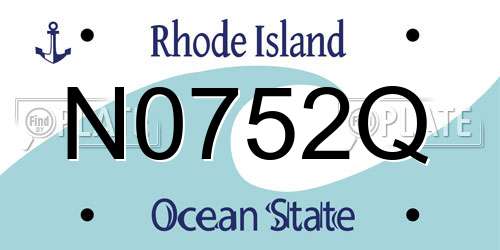 N0752Q Rhode Island License Plate