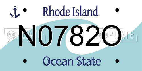 N0782O Rhode Island License Plate
