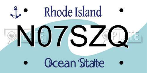 N07SZQ Rhode Island License Plate