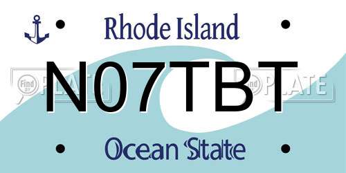 N07TBT Rhode Island License Plate