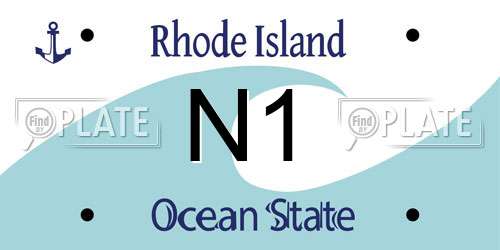 N1 Rhode Island License Plate