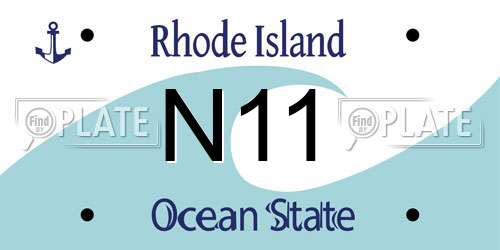 N11 Rhode Island License Plate