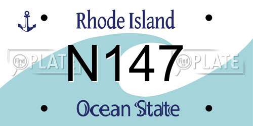 N147 Rhode Island License Plate