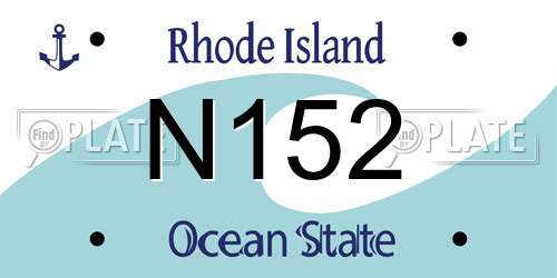 N152 Rhode Island License Plate