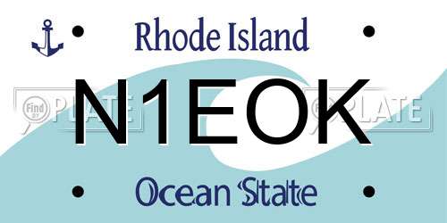N1EOK Rhode Island License Plate