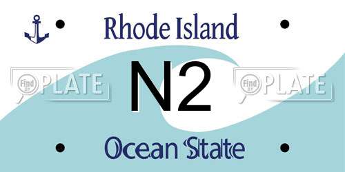 N2 Rhode Island License Plate