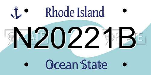 N20221B Rhode Island License Plate