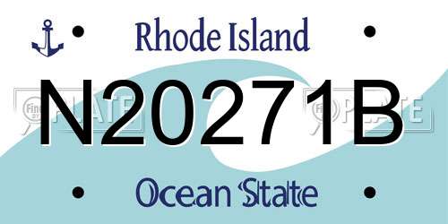 N20271B Rhode Island License Plate
