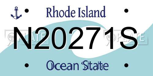 N20271S Rhode Island License Plate