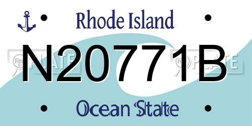 N20771B Rhode Island License Plate