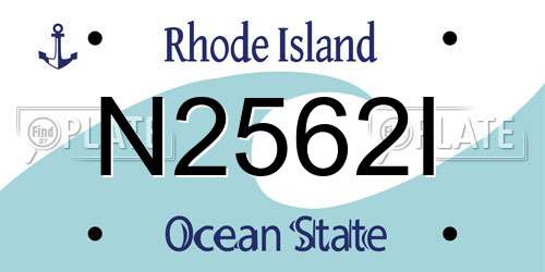 N2562I Rhode Island License Plate