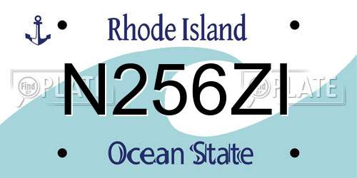 N256ZI Rhode Island License Plate