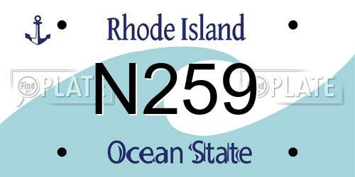 N259 Rhode Island License Plate