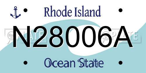 N28006A Rhode Island License Plate