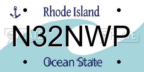 N32NWP Rhode Island License Plate