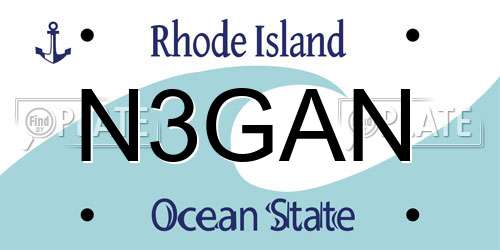 N3GAN Rhode Island License Plate