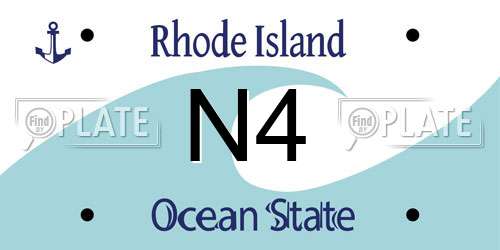 N4 Rhode Island License Plate