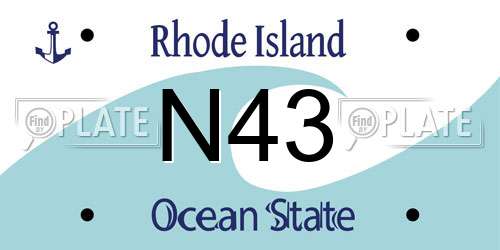 N43 Rhode Island License Plate