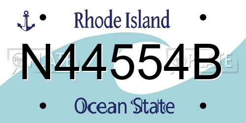 N44554B Rhode Island License Plate
