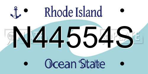 N44554S Rhode Island License Plate