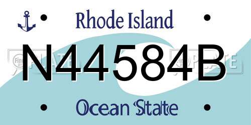 N44584B Rhode Island License Plate