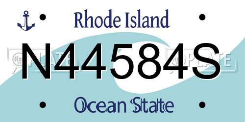 N44584S Rhode Island License Plate