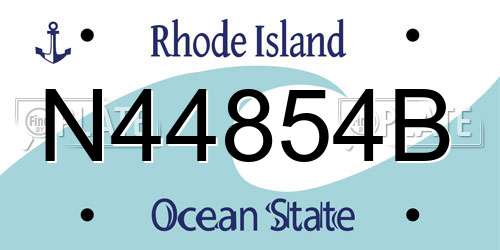 N44854B Rhode Island License Plate
