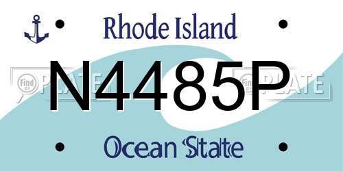 N4485P Rhode Island License Plate