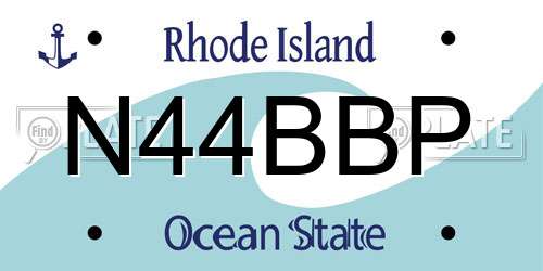 N44BBP Rhode Island License Plate