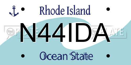 N44IDA Rhode Island License Plate