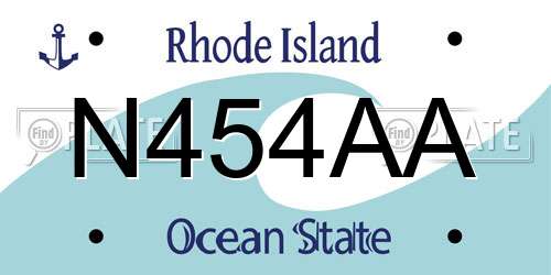 N454AA Rhode Island License Plate