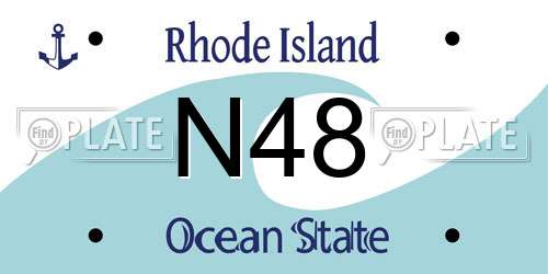 N48 Rhode Island License Plate