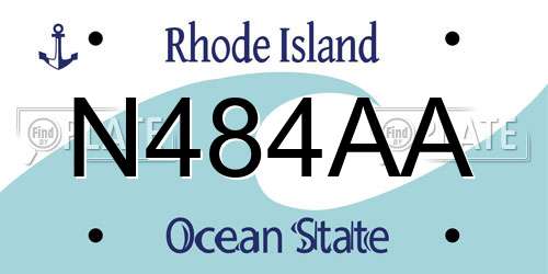 N484AA Rhode Island License Plate
