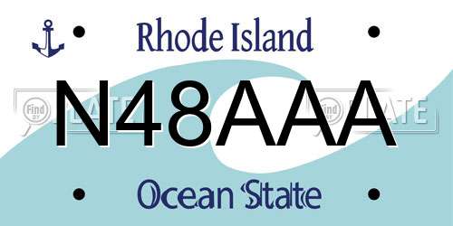 N48AAA Rhode Island License Plate