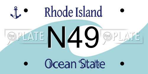 N49 Rhode Island License Plate