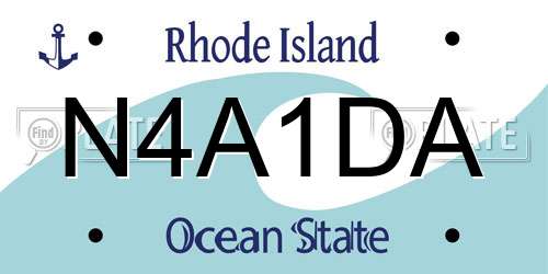 N4A1DA Rhode Island License Plate