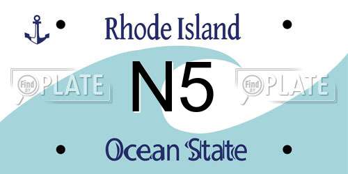 N5 Rhode Island License Plate