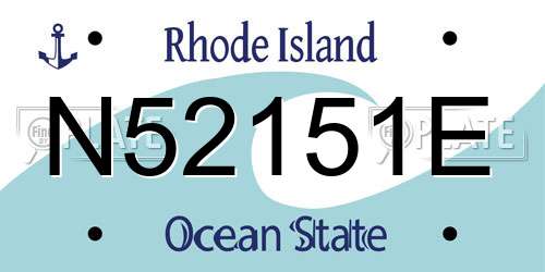 N52151E Rhode Island License Plate