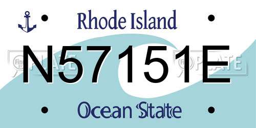 N57151E Rhode Island License Plate