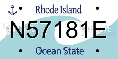 N57181E Rhode Island License Plate