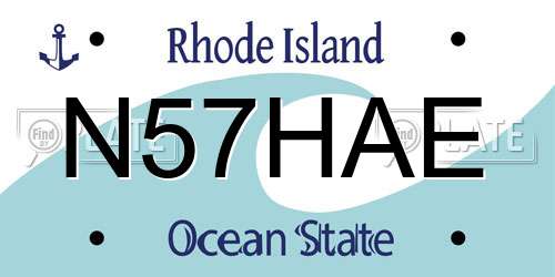 N57HAE Rhode Island License Plate