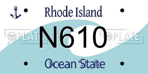 N610 Rhode Island License Plate