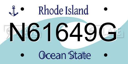 N61649G Rhode Island License Plate