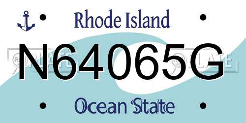 N64065G Rhode Island License Plate