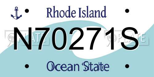 N70271S Rhode Island License Plate