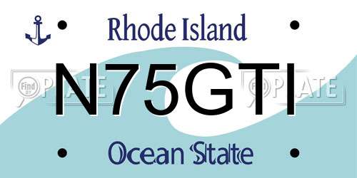 N75GTI Rhode Island License Plate