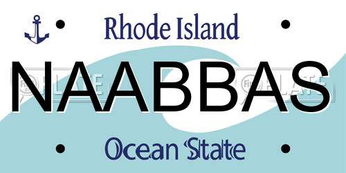 NAABBAS Rhode Island License Plate