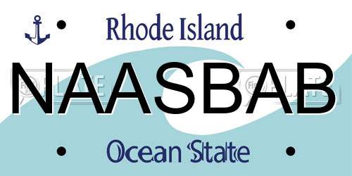 NAASBAB Rhode Island License Plate