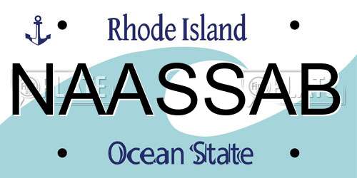 NAASSAB Rhode Island License Plate
