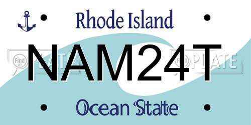 NAM24T Rhode Island License Plate